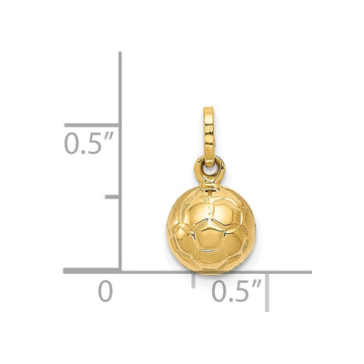 14K 3-D Soccer Ball Charm