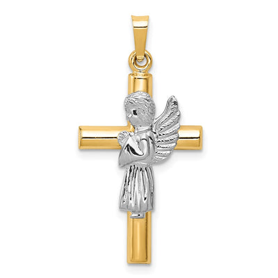 14K gold cross pendant
