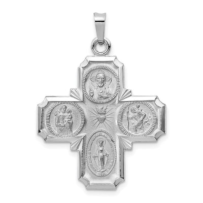 14K white gold pendant