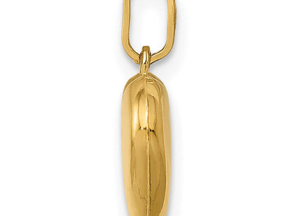 14K Polished 3-D Puffed Heart Pendant (Style XCH352)