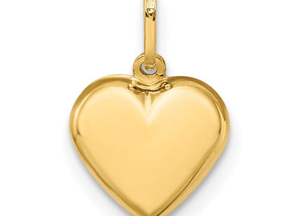14K Polished 3-D Puffed Heart Pendant (Style XCH352)
