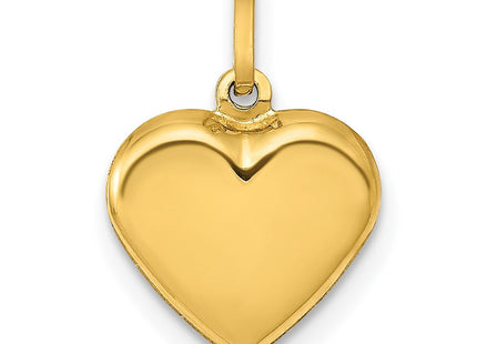 14K Polished 3-D Puffed Heart Pendant (Style XCH352)
