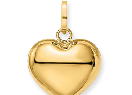 14K Polished 3-D Puffed Heart Pendant (Style XCH355)