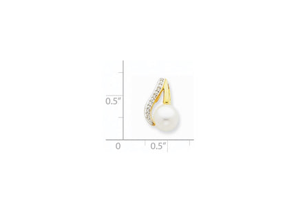 14k Yellow & Rhodium Pendants Style XCH663 - Classique Jewelry Inc.