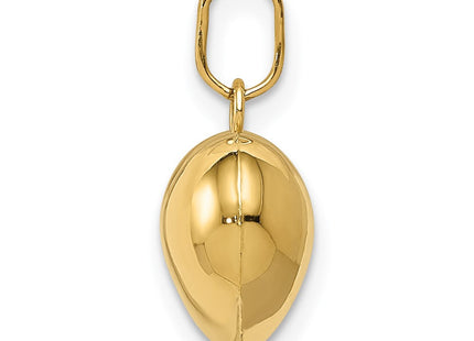 14K gold disc pendant, alternate view