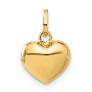 14K Polished 3-D Puffed Heart Pendant (Style XCH99)