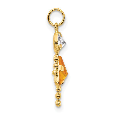 14K November Girl Birthstone Charm