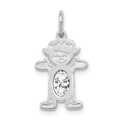 14K white gold topaz oval pendants & charm