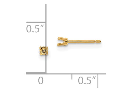 14k Yellow Gold Earrings Style XD1 - Classique Jewelry Inc.
