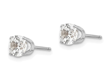 14k White Gold CZ stud earrings (Style XD10WCZ)