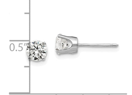 14k White Gold CZ stud earrings (Style XD10WCZ)