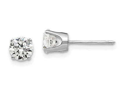 14k White Gold CZ stud earrings (Style XD10WCZ)