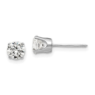 14k White Gold CZ stud earrings (Style XD10WCZ)