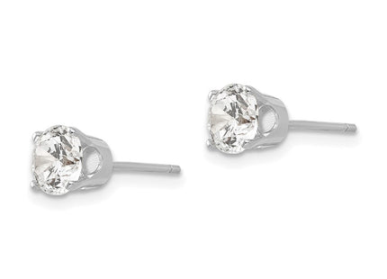 14k White Gold CZ stud earrings (Style XD11WCZ)