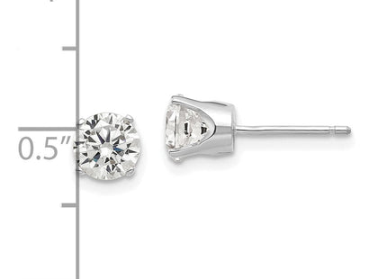 14k White Gold CZ stud earrings (Style XD11WCZ)