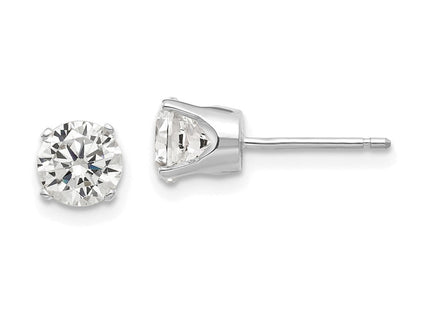 14k White Gold CZ stud earrings (Style XD11WCZ)