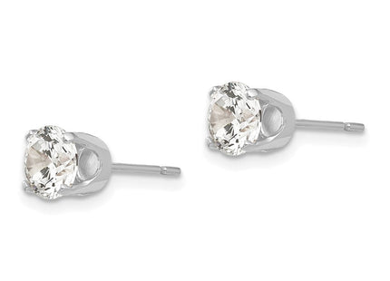 14k White Gold CZ stud earrings (Style XD12WCZ)