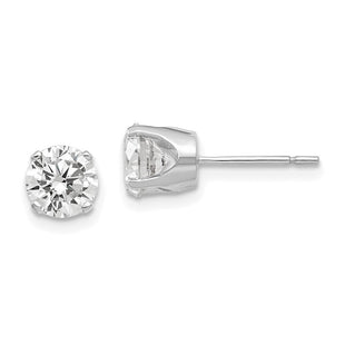 14k White Gold CZ stud earrings (Style XD12WCZ)