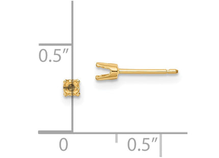 14k Yellow Gold Earrings Style XD13 - Classique Jewelry Inc.