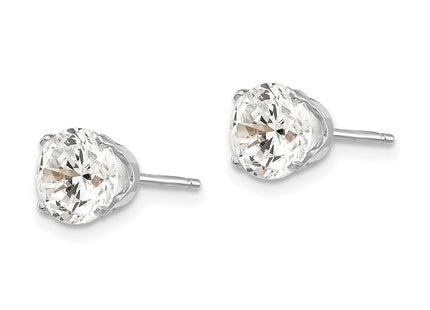 14k White Gold CZ stud earrings (Style XD13WCZ)