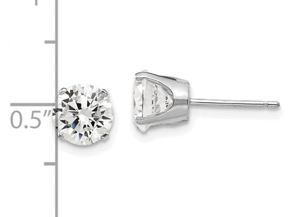14k White Gold CZ stud earrings (Style XD13WCZ)
