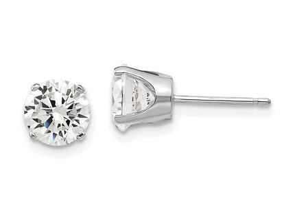 14k White Gold CZ stud earrings (Style XD13WCZ)
