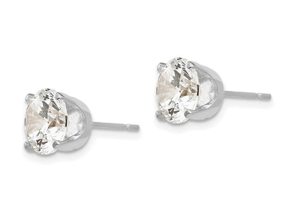14k White Gold CZ stud earrings (Style XD14WCZ)