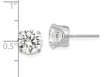 14k White Gold CZ stud earrings (Style XD14WCZ)