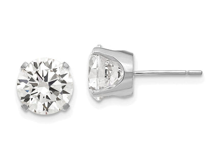 14k White Gold CZ stud earrings (Style XD14WCZ)