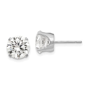 14k White Gold CZ stud earrings (Style XD14WCZ)
