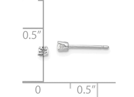 14k White Gold CZ stud earrings (Style XD1WCZ)