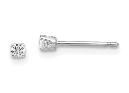 14k White Gold CZ stud earrings (Style XD1WCZ)