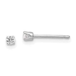 14k White Gold CZ stud earrings (Style XD1WCZ)