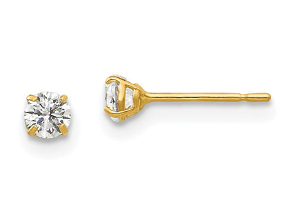 14k Yellow Gold Earrings Style XD26CZ - Classique Jewelry Inc.