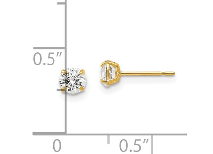 14k Yellow Gold Earrings Style XD27CZ - Classique Jewelry Inc.