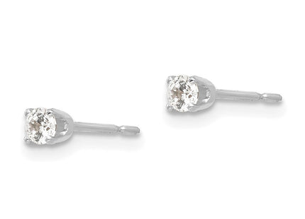 14k White Gold CZ stud earrings (Style XD2WCZ)