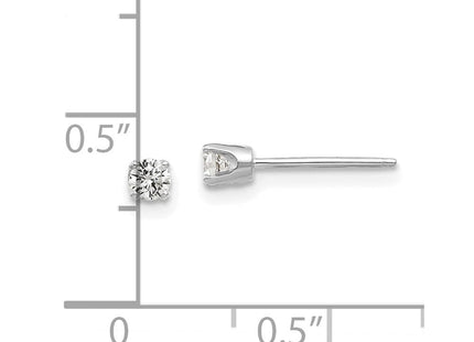 14k White Gold CZ stud earrings (Style XD2WCZ)