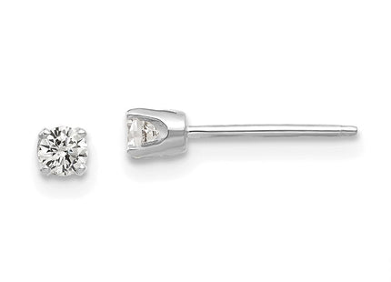 14k White Gold CZ stud earrings (Style XD2WCZ)