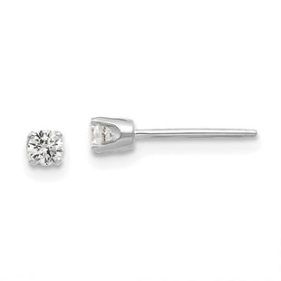 14k White Gold CZ stud earrings (Style XD2WCZ)