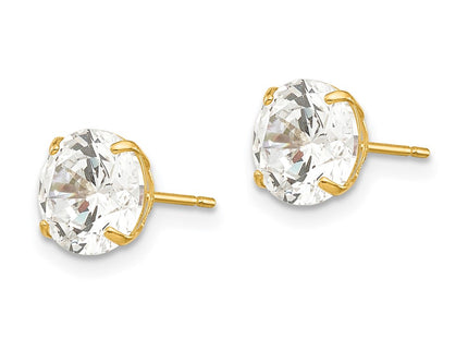 14k Yellow Gold Earrings Style XD30CZ - Classique Jewelry Inc.