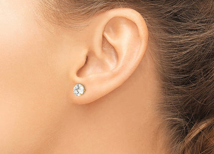 14K gold cubic zirconia earrings, another view
