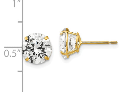 14k Yellow Gold Earrings Style XD31CZ - Classique Jewelry Inc.