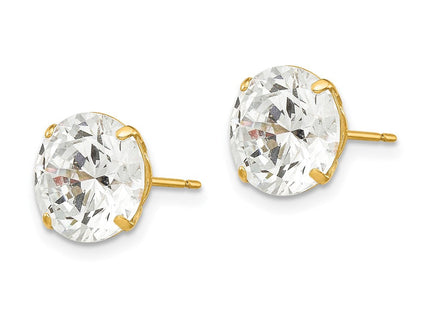 14k Round CZ Post Earrings (Style XD32CZ)