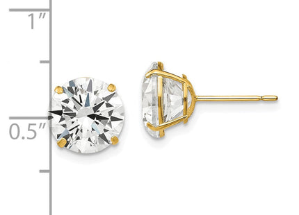 14k Round CZ Post Earrings (Style XD32CZ)