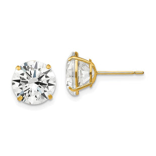 14k Round CZ Post Earrings (Style XD32CZ)