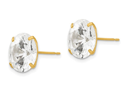14k Round CZ Post Earrings (Style XD34CZ)