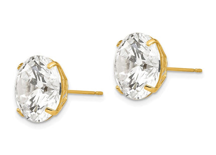 14k Round CZ Post Earrings (Style XD35CZ)
