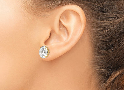 14k Round CZ Post Earrings (Style XD35CZ)
