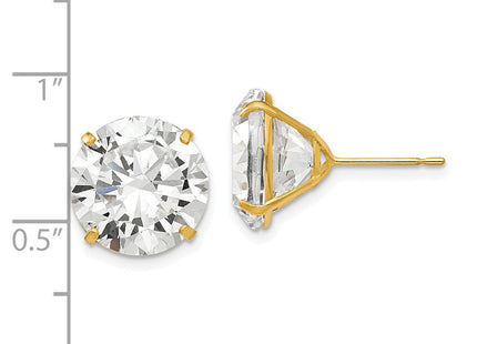 14k Round CZ Post Earrings (Style XD35CZ)