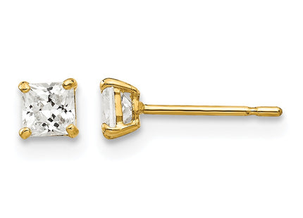 14K gold cubic zirconia earrings